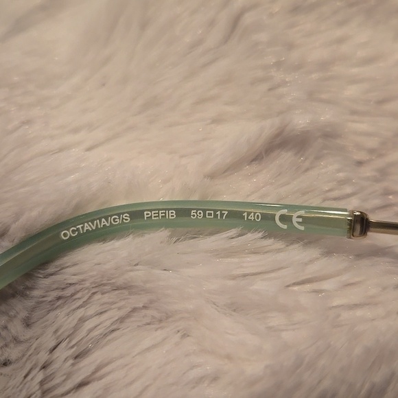 Kate Spade Green and Gold Round Octavia Sunglasses Brand New In Case main image 12